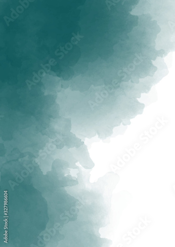 cadet blue watercolor background for greeting cards, invitation and other design. Gray-green, marine color background.