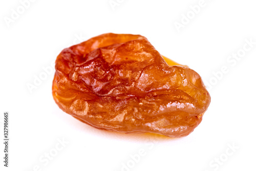 Raw raisin, dried grape isolated on white background