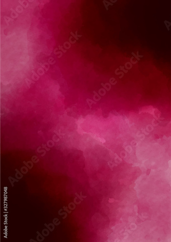 Dark burgundy, wine color watercolor background. Dark red luxury background.