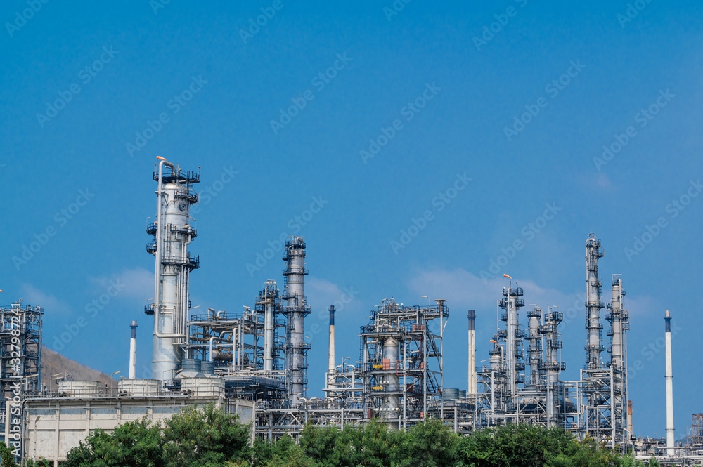 Industrial zone,The equipment of oil refining,Close-up of industrial pipelines of an oil-refinery plant,Detail of oil pipeline with valves in large oil refinery.