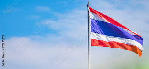 Thailand flag waving in the wind