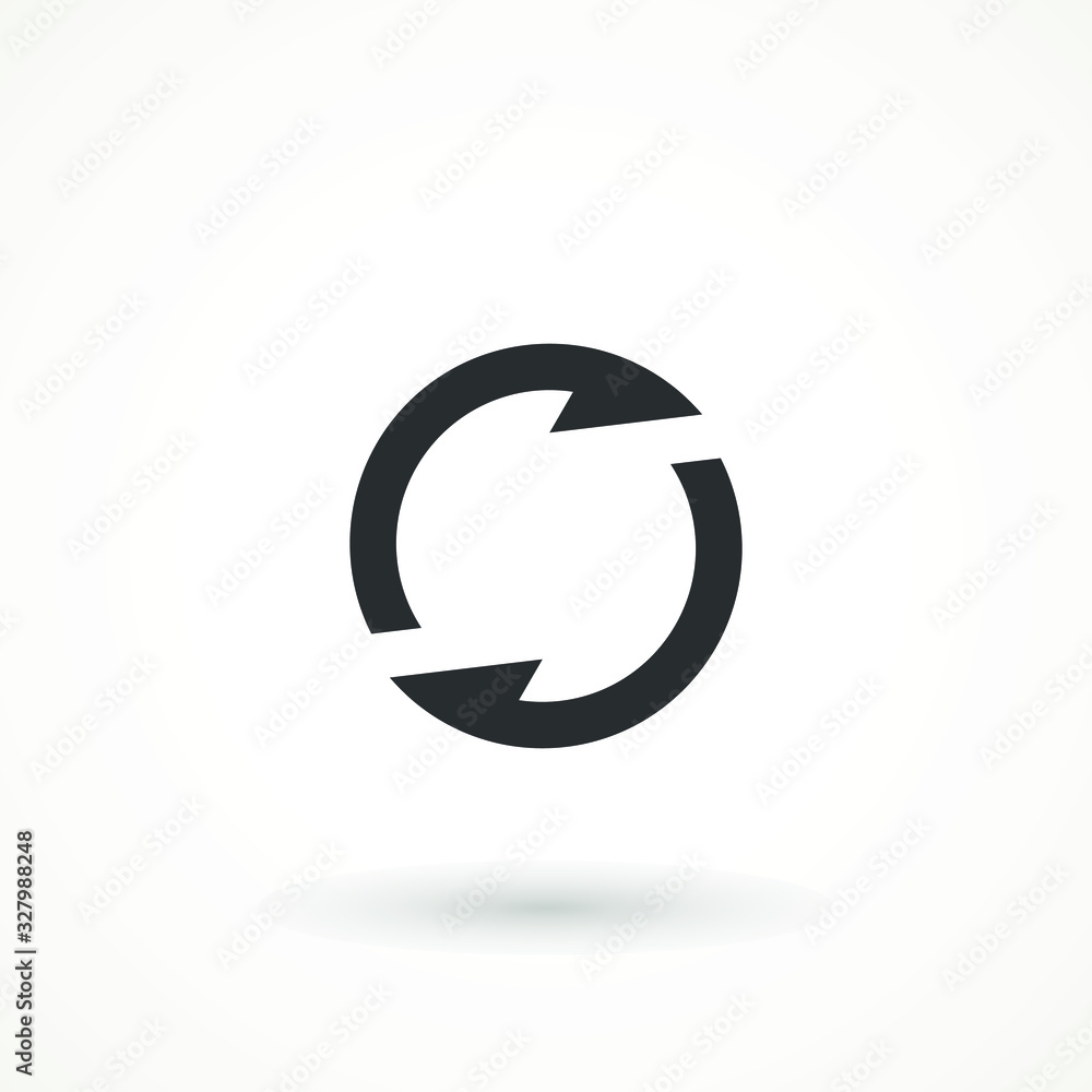 Obraz premium rotation arrow icon refresh. cyclic arrows refund vector icon. update graphic symbol Vector Illustration