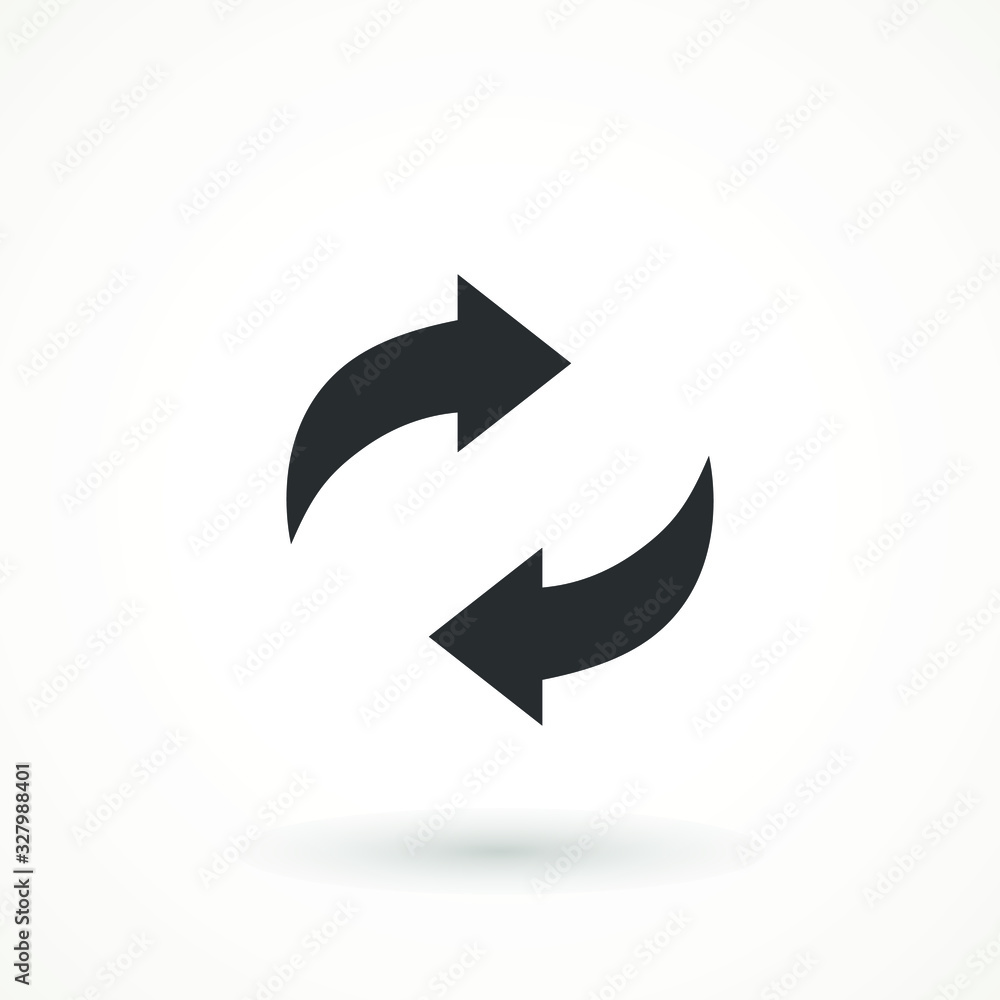 rotation arrow icon refresh. cyclic arrows refund vector icon. update graphic symbol Vector Illustration rotation arrow icon refresh. cyclic arrows refund vector icon. update graphic symbol Vector Illustration