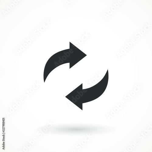 rotation arrow icon refresh. cyclic arrows refund vector icon. update graphic symbol Vector Illustration