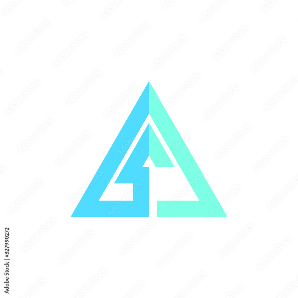 Vector triangle icon. Triangle logo design. Stock illustration Vector triangle icon. Triangle logo design. Stock illustration