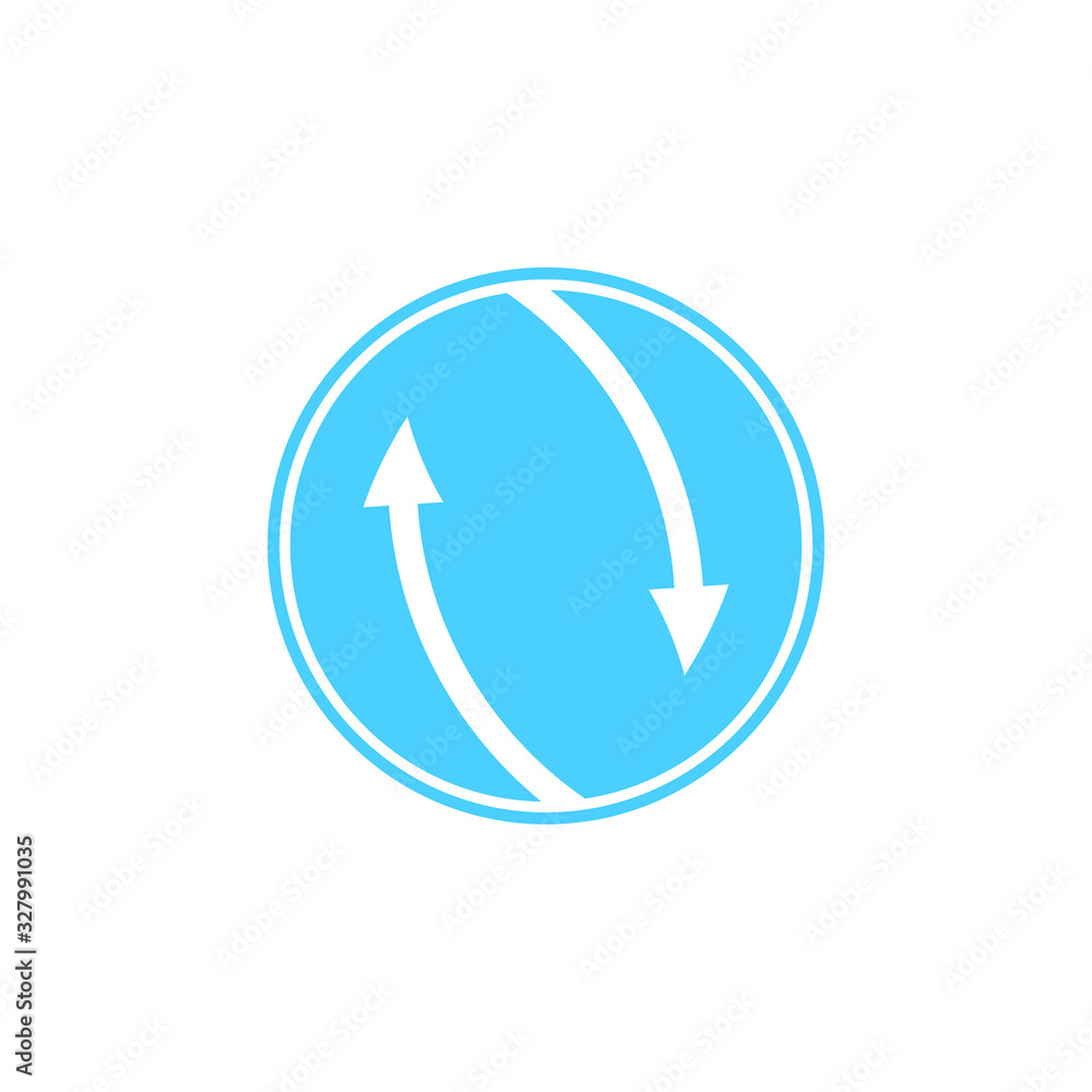 Up and down arrow with circle shape. Arrow icon Up and down arrow with circle shape. Arrow icon