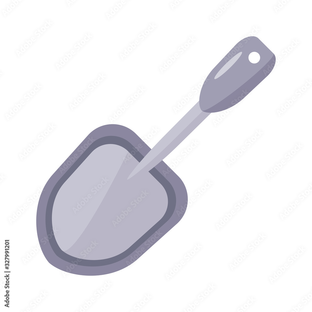 gardening shovel icon, flat detail style gardening shovel icon, flat detail style