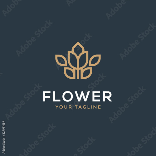Abstract flower logo icon vector design. Cosmetics  Spa  Beauty salon Decoration Boutique vector logo. Floral logo.wedding icon. Luxury spring and summer  emblem