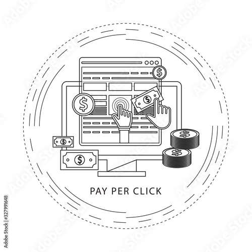 Pay Per Click concept vector illustration