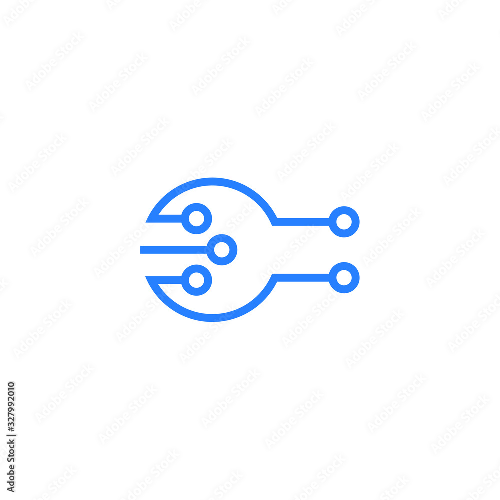 Vector technology logo, icon. Abstract tech symbol, logo, icon. Network, internet and communication logo Vector technology logo, icon. Abstract tech symbol, logo, icon. Network, internet and communication logo