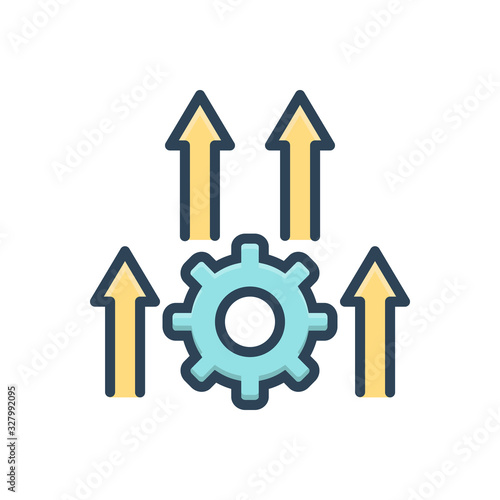 Color illustration icon for inprocessing