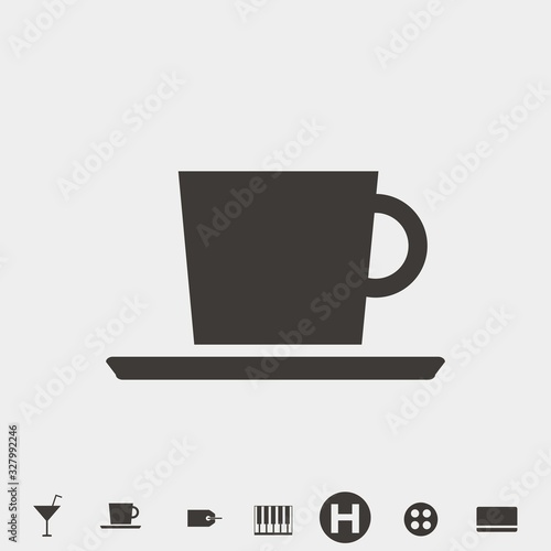 coffee cup icon vector illustration and symbol for website and graphic design