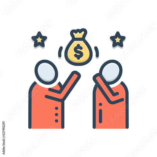 Color illustration icon for  induce