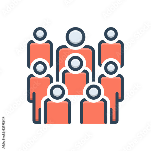 Color illustration icon for influx inundation 