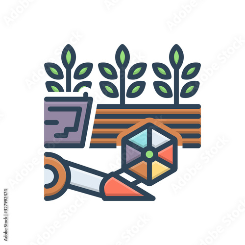 Color illustration icon for ingathering 
