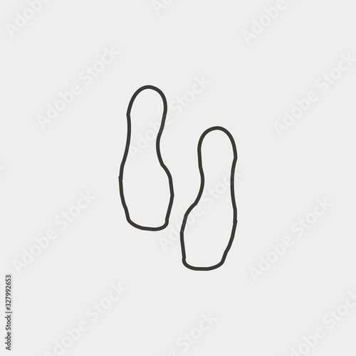 shoe print icon vector illustration and symbol for website and graphic design
