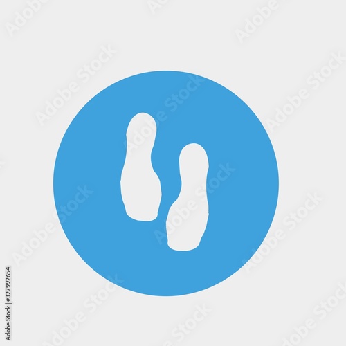 shoe print icon vector illustration and symbol for website and graphic design