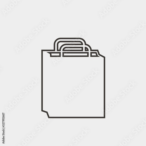 shopping bag icon vector illustration and symbol for website and graphic design