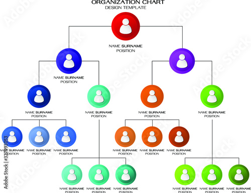 Infographic design template. Creative organization chart. Vector.