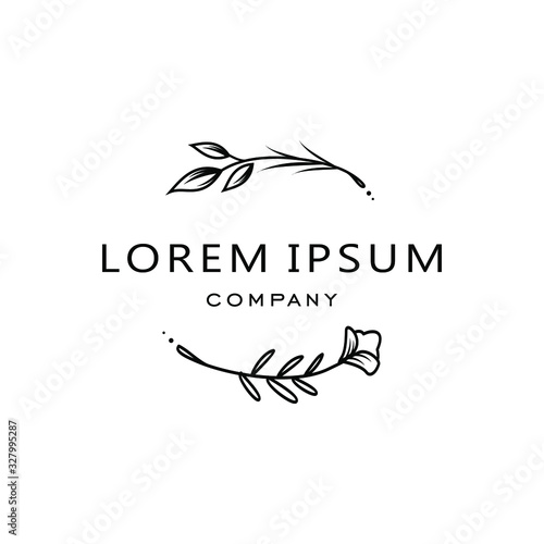 Vector hand drawn labels, logos and badges for health care,florist, photography, wedding,flower shop, cosmetics, spa and wellness, beauty salon