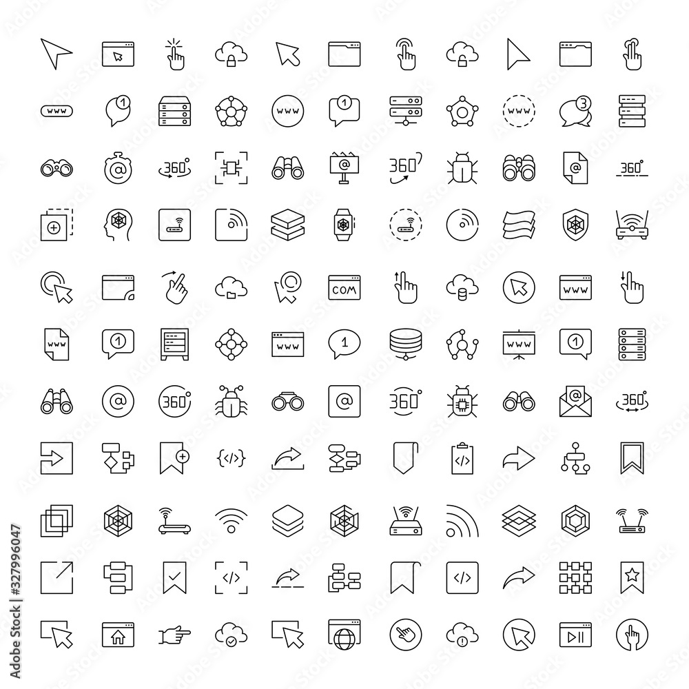 Web design icons set