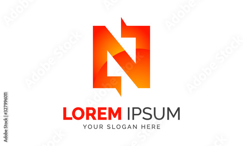 Free Download Letter N Initial Abstract Company Logo Design Graphic Elements Template Ai - GFXLoad