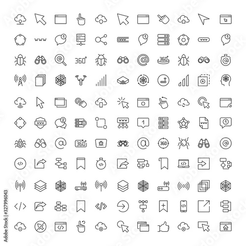 Web design icons set