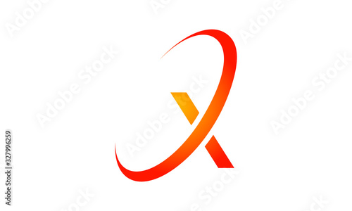 Letter X Initial Abstract Company Logo Design Graphic Elements Template Ai