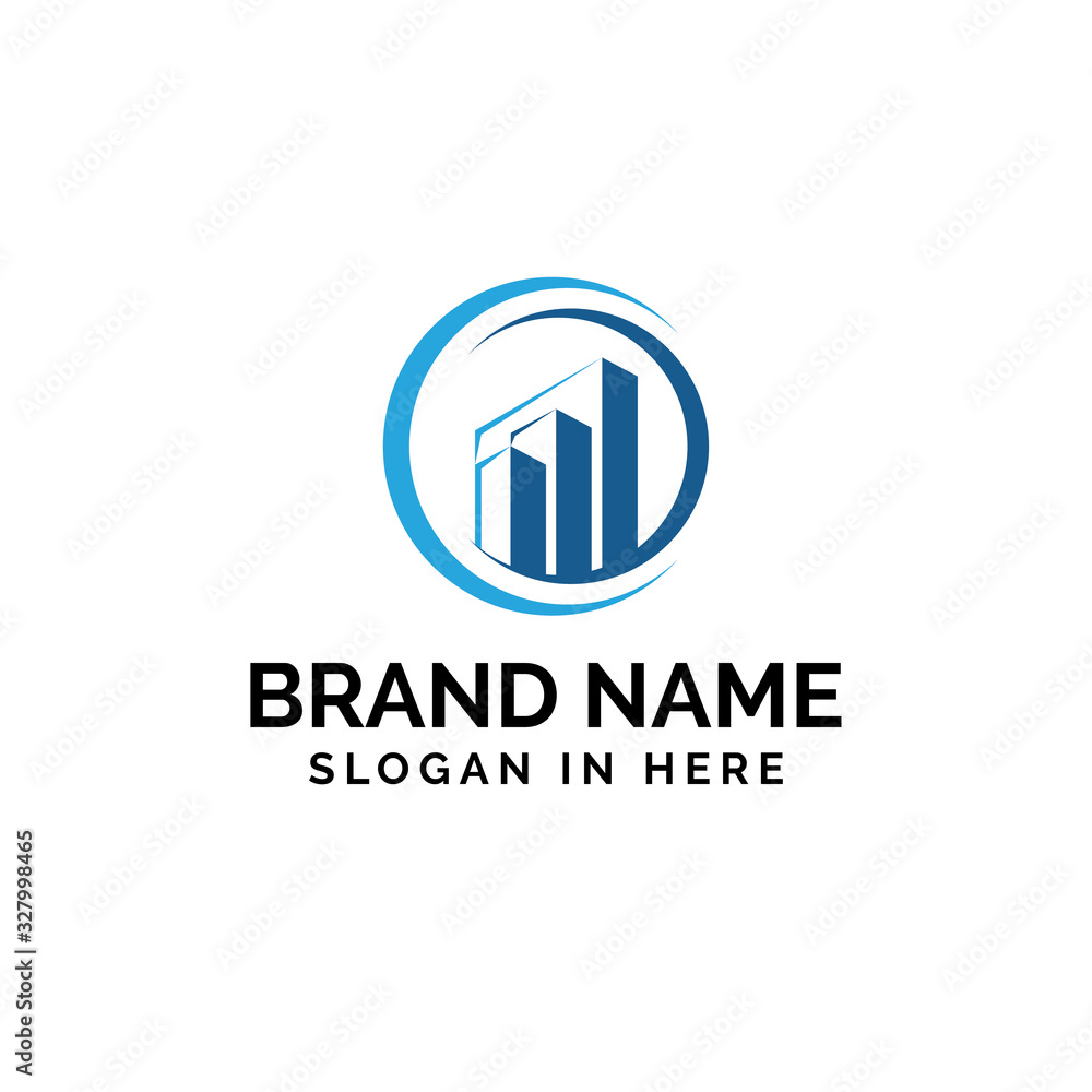 apartment logo icon with circle around design illustration apartment logo icon with circle around design illustration