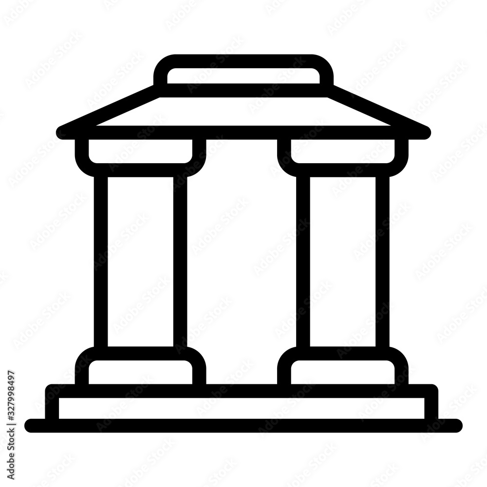 Column gazebo icon. Outline column gazebo vector icon for web design isolated on white background Column gazebo icon. Outline column gazebo vector icon for web design isolated on white background