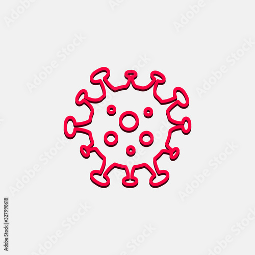 Virus icon logo design. simple flat vector illustration