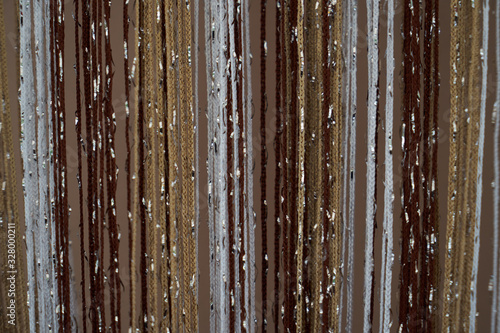 Bilde på lerret The curtain of shiny tinsel.