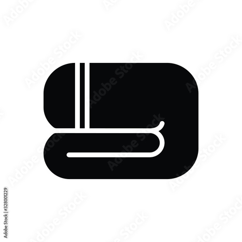 Black solid icon for blanket 