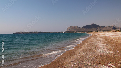 Afandou beach, Mediterranean Sea, Rhodes, Greece photo