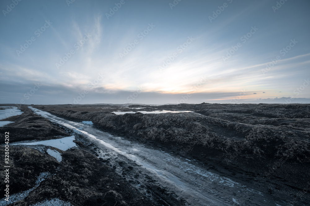 Natural landscapes in winter in Iceland Natural landscapes in winter in Iceland