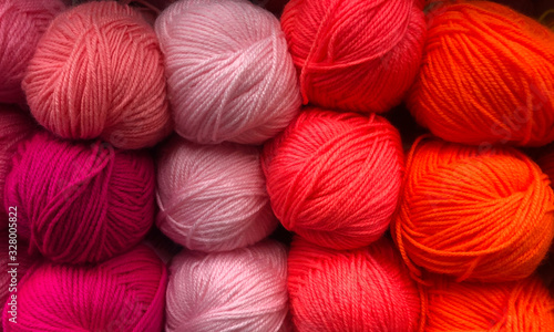 Bilde på lerret Wool clews colorful hobby background