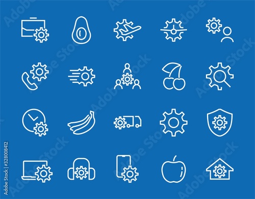 A simple set of settings and options related to Vector Line Icons. Contains icons such as set time, business, phone, and more. Editable Stroke.. 480x480