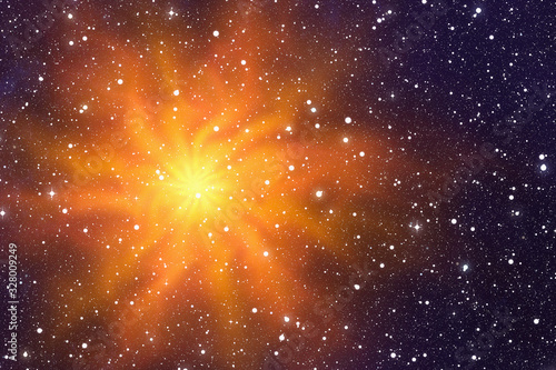 bright galaxy on a space stars background