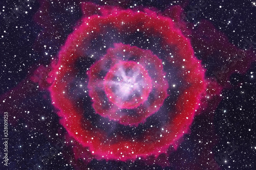 Canvas Print bright flash on a space stars background