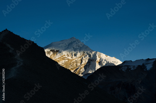 Mt. Chulu summit, view from Thorung High Camp. photo