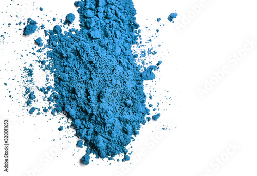 Cuadro en lienzo Blue Powder,  isolated on white background