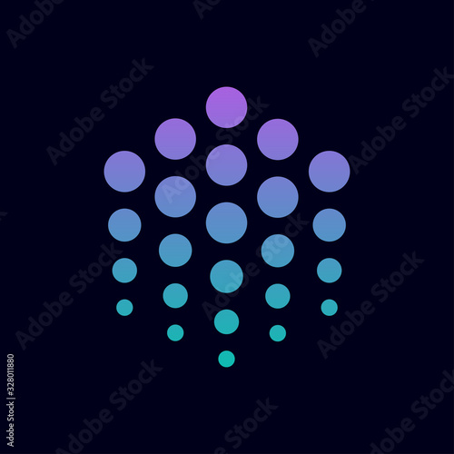 Digital signage technology logo icon tech vector element illustration. Black abstract sign. EPS 10.