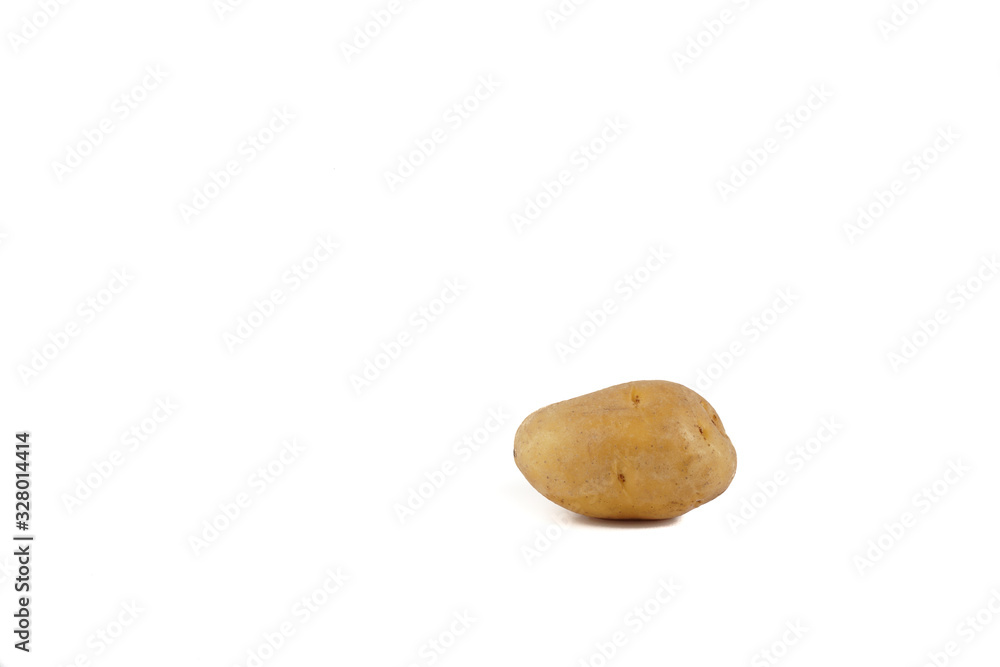 Fototapeta premium Potatoes over white background. Food concept