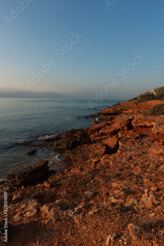 The coast of the renega at dawn in Oropesa