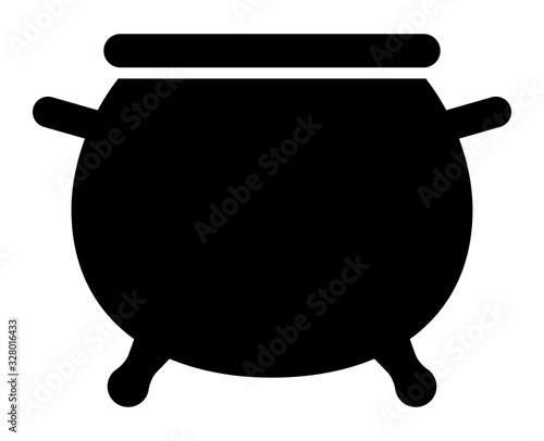 Cauldron / caldron cooking pot flat vector icon for games and websites