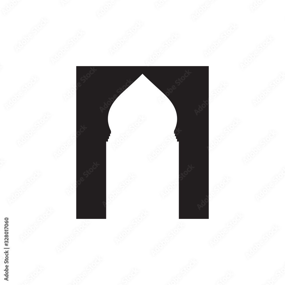 Door mosque icon design template vector Door mosque icon design template vector