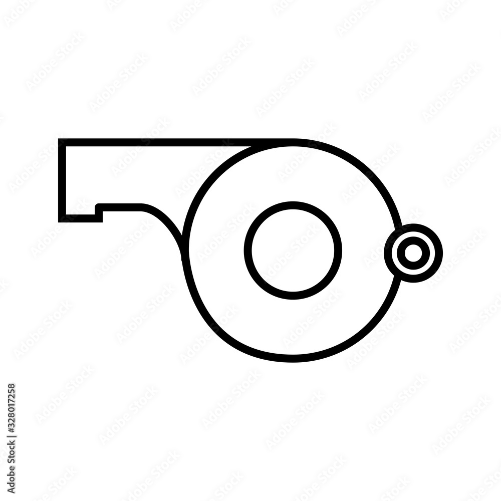soccer referee whistle icon vector soccer referee whistle icon vector