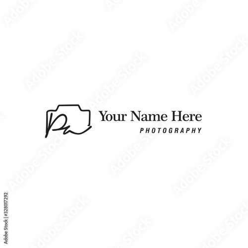 Pa Initial Signature Photography Logo