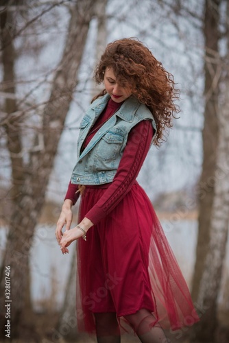 Fashionable woman in boho chic natural style, modern trend, clothes  © T.Den_Team