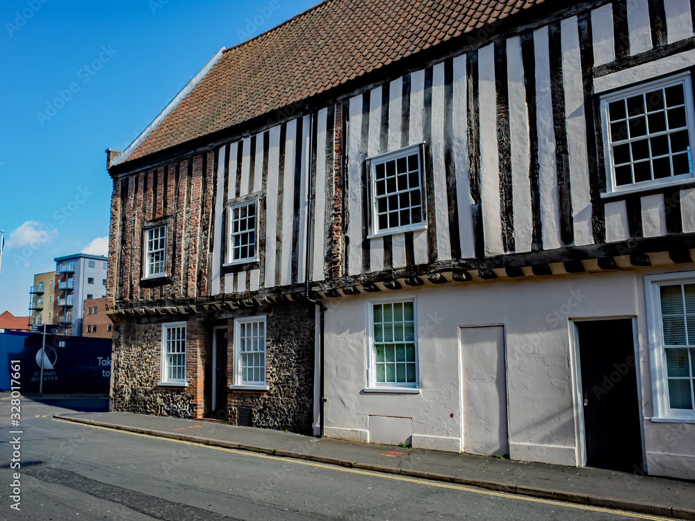A city centre traditional Tudor style property with wooden beams 